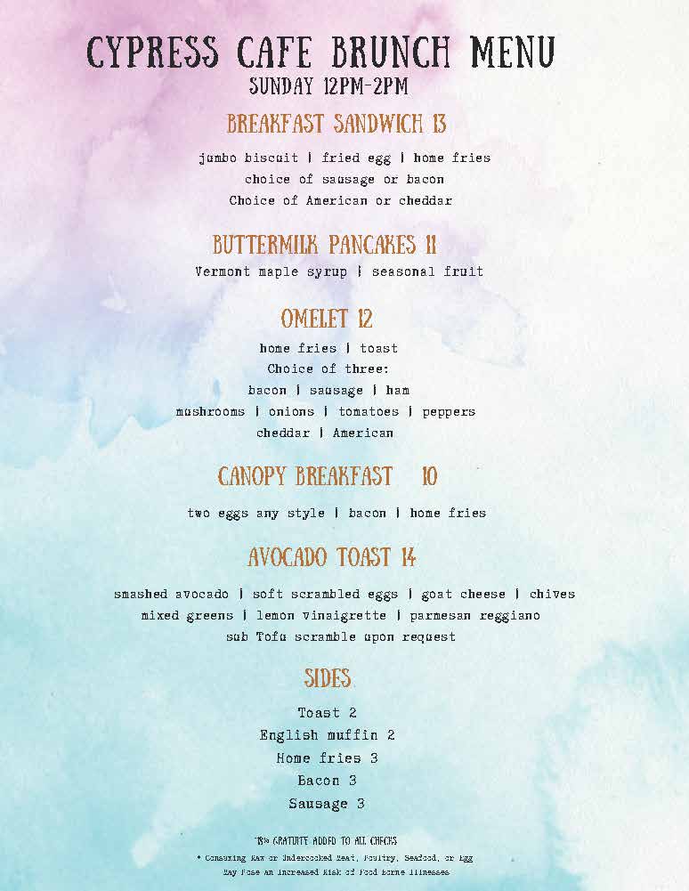 Brunch Menu Spet-Dec 2024